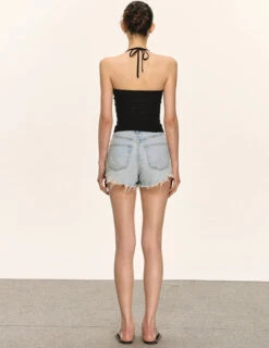 Ruched Wrap Halter Neck Top With Buckle Detail -Modern Wear Shop a3842d4894deb6c3c477f4f52ede9ca1