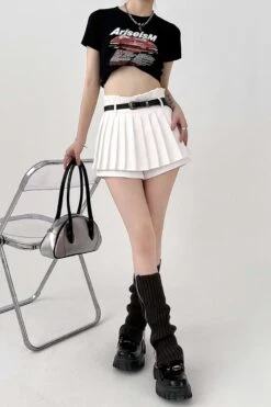 Pleated Skort Mini Skirt -Modern Wear Shop a4ee71090045ea3d5777654bf644bc3e