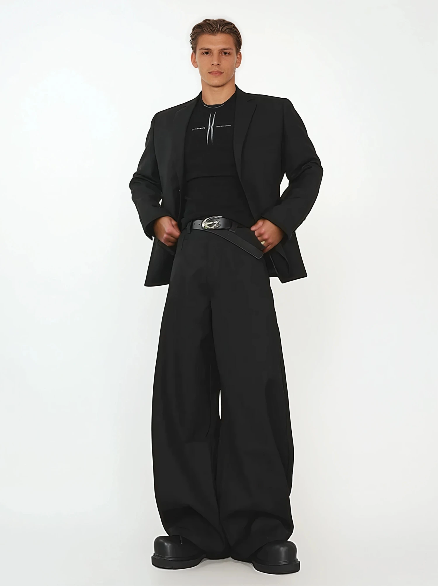 Single-Breasted Tailored Blazer With Notch Lapel And Pockets 5 Single-Breasted Tailored Blazer With Notch Lapel And Pockets - Image 5