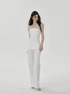 Slim Fit Faux Linen Pants With Pockets -Modern Wear Shop a5ae81bf4c6517183626f2306f9d127e