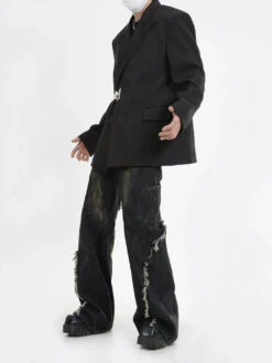 Buckle Detail Oversized Blazer Jacket 25 Buckle Detail Oversized Blazer Jacket -Modern Wear Shop a5f72b24cd7a12f652189c410e09de17