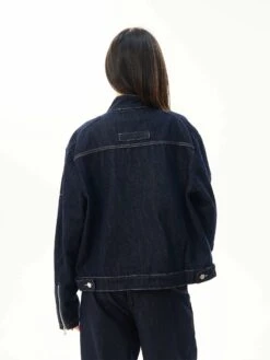 Oversized Contrast Stitch Denim Zip Jacket 22 Oversized Contrast Stitch Denim Zip Jacket -Modern Wear Shop a60c961affbbe4e15291680e31f2a1d4
