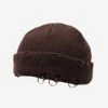 Distressed Beanie With Ring Accessories