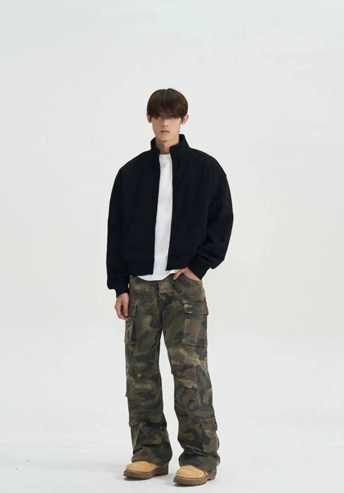 Mock Neck Drop Shoulder Zip Jacket 11 Mock Neck Drop Shoulder Zip Jacket - Image 11