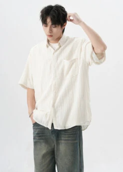 Textured Cable Knit Button-Up Shirt -Modern Wear Shop a6e61c3a929fd34ae49246e7e663e7dc