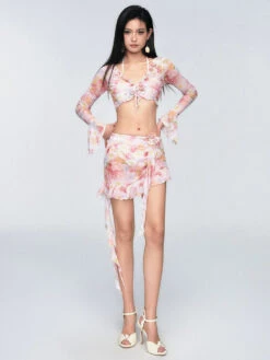 Ruffled Floral Tie-Front Swim Set With Skirt -Modern Wear Shop a79713853952a281a38d0c2827d826c9 ca03d2ad 351b 4bc7 8e08 5e30e5be9331