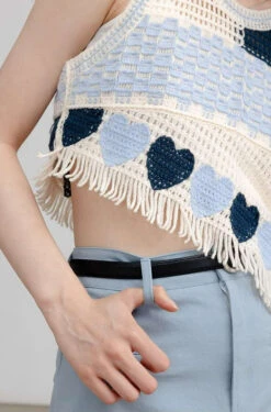 Asymmetric Color Block Sleeveless Knit Top -Modern Wear Shop a7e668f9fcd4f16540e51a4a345d1f99