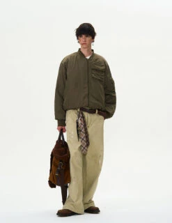 Drop Shoulder Oversized Bomber Jacket With Sleeve Zip Pocket -Modern Wear Shop a7e691eeda24474ec4879b9a4f59d97d