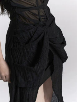 Asymmetrical Mesh Panel Sleeveless Maxi Dress -Modern Wear Shop a823f05ef1dad688c332850ac42fe7ea