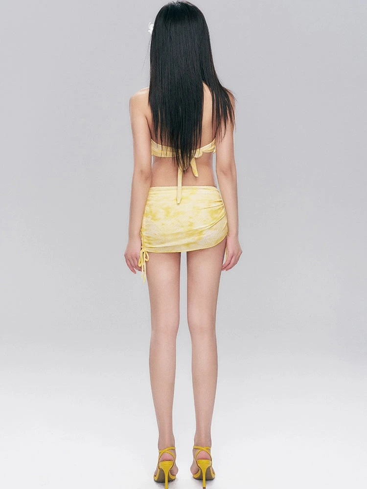 Tie-Dye Cowl Neck Bikini With Side-Tie Sarong 8 Tie-Dye Cowl Neck Bikini With Side-Tie Sarong - Image 8