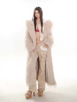 Faux Fur Longline Hooded Coat -Modern Wear Shop a8d787cb341bf9b1e9b244e13712ccf2