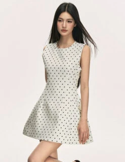 Sleeveless Polka Dot Mini Dress -Modern Wear Shop a97c1274d6aee1939dcad9d2f07c9ae8