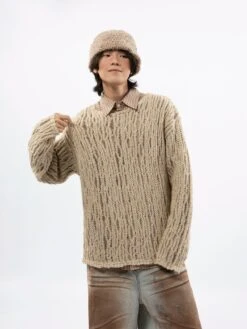 Fuzzy Open Knit Lightweight Pullover Sweater -Modern Wear Shop a9e0059d96bafb78319e07c4eb99d10e