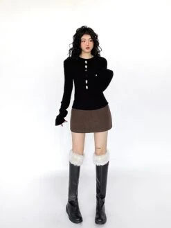 Flare Long Sleeve Ribbed Knit Top With Cutouts 22 Flare Long Sleeve Ribbed Knit Top With Cutouts -Modern Wear Shop abade5f39f3ead401f61599defbf5f3f