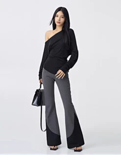 Off-Shoulder Folded Long Sleeve Top -Modern Wear Shop ac09b2dd4c3cc07cf2d0d61b827e117f