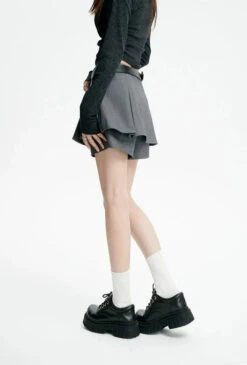 Pleated Mini Skirt With Oversized Belt Detail 11 Pleated Mini Skirt With Oversized Belt Detail -Modern Wear Shop afd094568a6413e7d0e66e15092dcc77