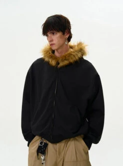 Faux Fur Hooded Zip Jacket With Pockets -Modern Wear Shop b031e3559ce957a4b6ffda1b9bbd317d 2c107eef c0b0 4d40 8afc 5fbfa7a5d4e0