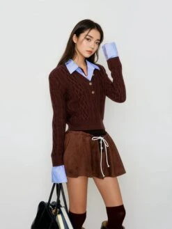 Mock Shirt-Collar Cable Knit Half Button Sweater 16 Mock Shirt-Collar Cable Knit Half Button Sweater -Modern Wear Shop b0754ff38df30c0fd01f2b77fcaece52
