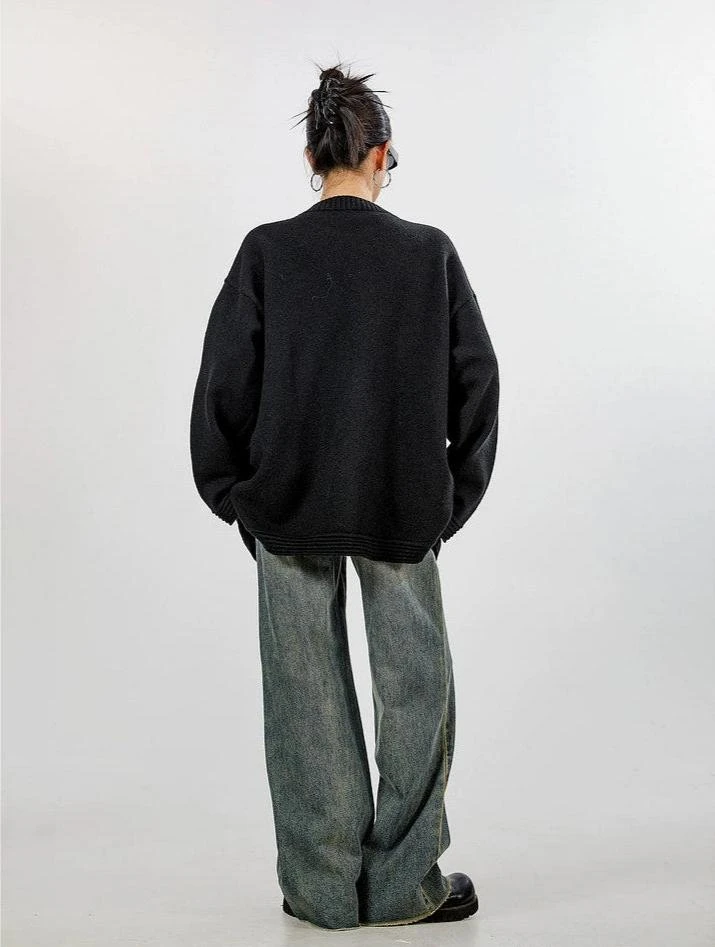 Ribbed Trim Zip-up Cardigan With Button Details 18 Ribbed Trim Zip-up Cardigan With Button Details - Image 18