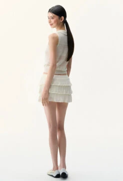 Sleeveless Knit Crop Polo Top And Tiered Mini Skirt Two-Piece Set -Modern Wear Shop b1e7d2e671893fd8b086ef5cf5d8bd88