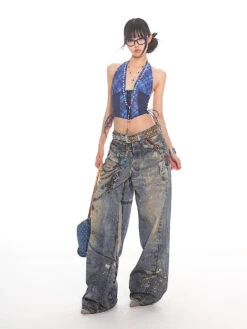 Plaid Halter Neck Crop Top With Side Lacing -Modern Wear Shop b227356ceca7c1ac862c281014da39b2