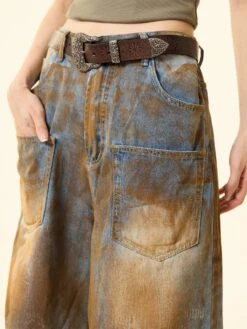 Sandblast Denim Bermuda Shorts With Oversized Pockets -Modern Wear Shop b295d26646517ed07fc50790cdecab29