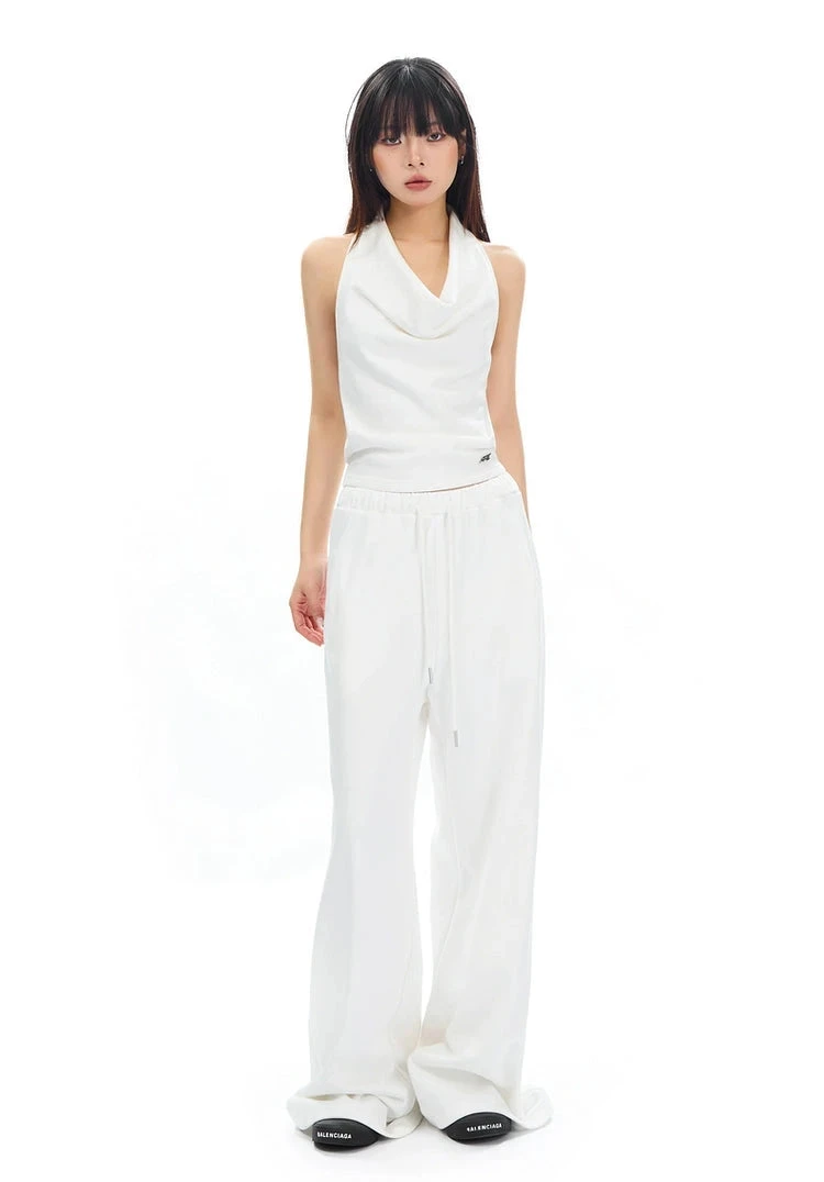 Cowl Neck Satin Halter Crop Top 5 Cowl Neck Satin Halter Crop Top - Image 5