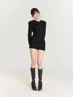 Tweed Boxy Blazer And Shorts Two-Piece Set 21 Tweed Boxy Blazer And Shorts Two-Piece Set -Modern Wear Shop b2ff2dcf8678c11c17280073b5d92287