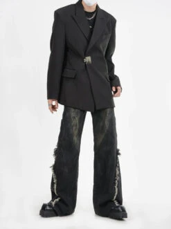 Buckle Detail Oversized Blazer Jacket 23 Buckle Detail Oversized Blazer Jacket -Modern Wear Shop b32033ca2e3e4ea021081113c1a25aea