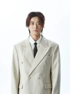 Double Breasted Structured Shoulder Blazer With Wide Lapel -Modern Wear Shop b330896234f4f4c41f73cc4432ae602e