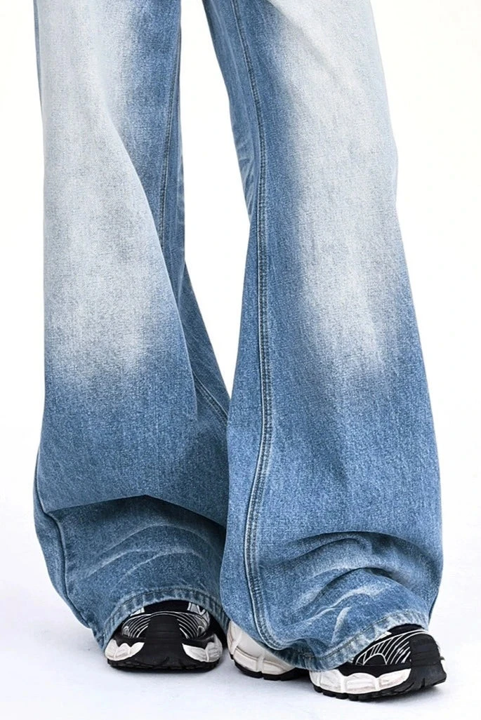 Vintage Faded Washed Wide-Leg Denim Jeans 11 Vintage Faded Washed Wide-Leg Denim Jeans - Image 11
