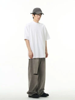 Oversized Semi-Funnel Crewneck Tee -Modern Wear Shop b61413a344c7d6ab1a8d0bbdd74703c3