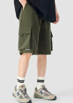 Cargo Utility Shorts With Zippered Pocket -Modern Wear Shop b7b9ce54e8fa35f3055b38b70cd1196e