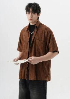 Textured Cable Knit Button-Up Shirt -Modern Wear Shop b7e82c271cc88b48b3116f1fed4532ee