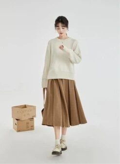 Ribbed Sleeve-Detail Crew Neck Sweater 15 Ribbed Sleeve-Detail Crew Neck Sweater -Modern Wear Shop b7ede77a0050c4dedba255a56ad482c7