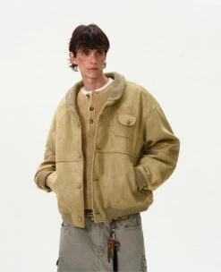 Oversized Suede Bomber Jacket With Button Pocket 22 Oversized Suede Bomber Jacket With Button Pocket -Modern Wear Shop b7fa0351f86c6e0f61f0ee890b169602