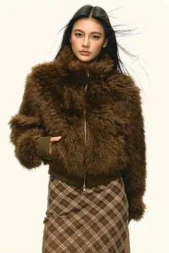 Stand Collar Faux Fur Zip Jacket 12 Stand Collar Faux Fur Zip Jacket -Modern Wear Shop b84524228ef8aa3a6b13b38efd342dad