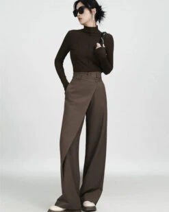 High-Waist Wide-Leg Pareo Tailored Pants -Modern Wear Shop b8845fa08992c8e5554211633a536b5a