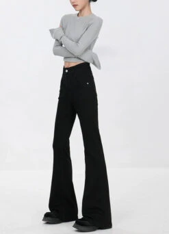 Skinny Flared Denim Jeans With Waist Stitch Detail -Modern Wear Shop b9071edc60a84968e82071d031d9fe56