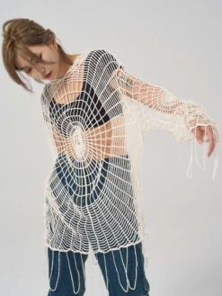 Spider Web Open Knit Hoodie -Modern Wear Shop b9d5a79cd0a32c6beea7eeb2577a3286