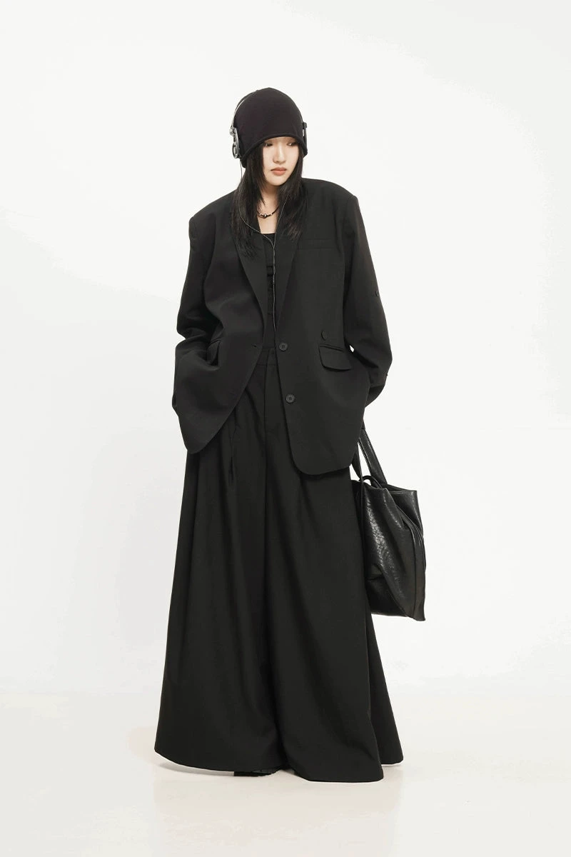 Oversized Single Breasted Blazer With Pocket Detail 3 Oversized Single Breasted Blazer With Pocket Detail - Image 3