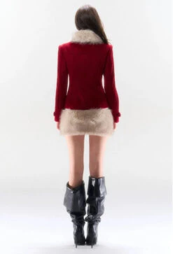 Napoleon Faux Fur Collar Jacket And Mini Skirt Two Piece Set -Modern Wear Shop bc73d6f4e726c72172004cd261e79f3c