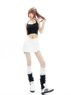 Asymmetric V-Cut Mini Skirt With Side Slit 24 Asymmetric V-Cut Mini Skirt With Side Slit -Modern Wear Shop bce1890f9092e26889e1d2c50a0246b3