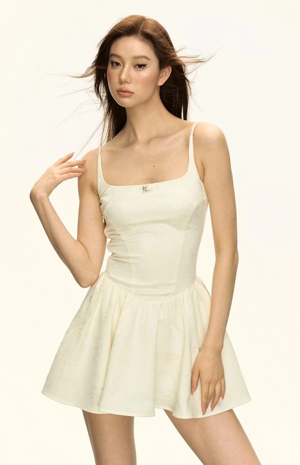 Sleeveless Square Neckline Skater Flared Mini Dress 1 Sleeveless Square Neckline Skater Flared Mini Dress
