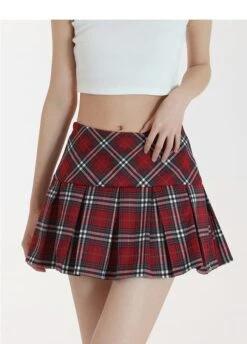 Plaid Tiered Pleated Mini Skirt -Modern Wear Shop bd14c157d5083835a4c920156ee8c4f8