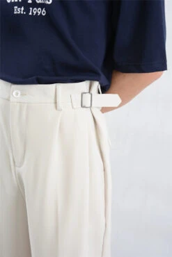 Wide Leg Pleated Trousers With Buckle Detail 17 Wide Leg Pleated Trousers With Buckle Detail -Modern Wear Shop bd3289b9e130747fc9d214758c88dc33