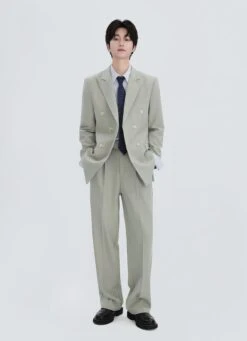 Double-Breasted Oversized Textured Blazer With Peak Lapel -Modern Wear Shop bd5bf430d921e05190500ed2d8cd66b5 topaz enhance 2x