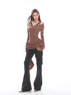 Tiered Ruffle Long Sleeve Mini Dress With Lace Trim 31 Tiered Ruffle Long Sleeve Mini Dress With Lace Trim -Modern Wear Shop bd84dd0bd9af088bb83a9949a83b0f61