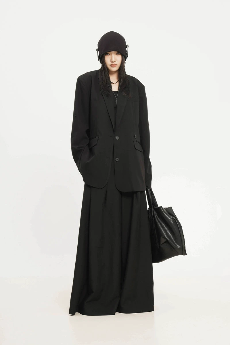 Oversized Single Breasted Blazer With Pocket Detail 4 Oversized Single Breasted Blazer With Pocket Detail - Image 4