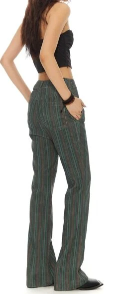Retro Stripe Straight Fit Pants -Modern Wear Shop bdb297a25b374cfc178e200900b40344